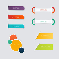 Workflow Steps & Text Boxes vector image