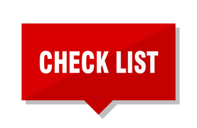 check list red tag vector image