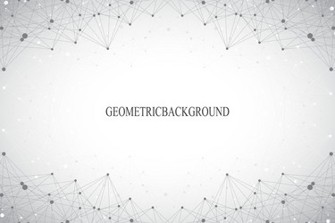 geometric abstract background with connected line vector image