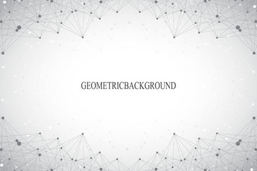 geometric abstract background with connected line vector