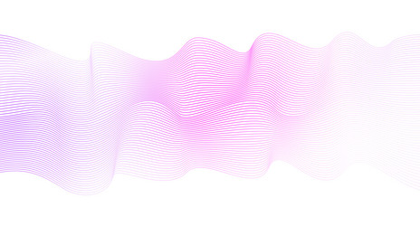 pink squiggle thin curve wave pattern fluid design vector image