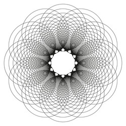 radial mesh form circular geometric pattern black vector image