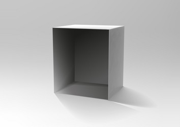 White open realistic box vector