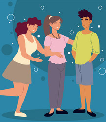 Man woman friends Royalty Free Vector Image - VectorStock