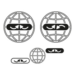 global arrow icons rotating navigation symbol vector image