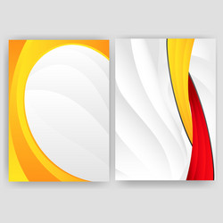minimal curve wave set background with shadow vector image