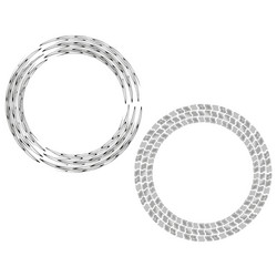dotted ring circular dot shape abstract loop vector image