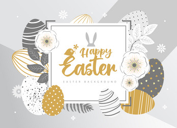 Easter Floral Background Vector Image