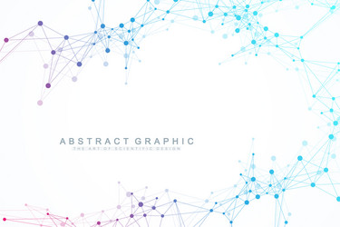 geometric abstract background with connected lines vector image