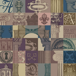 seamless pattern on the theme of old architecture vector image