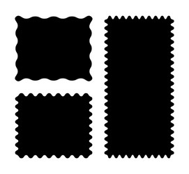 simple rectangular patterns with squiggly borders vector image