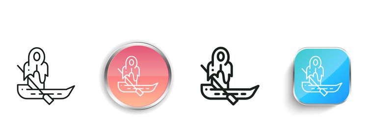 charon icon thin linear regular and button style vector image