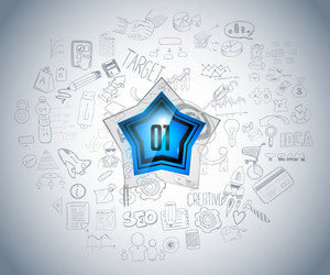 infographics complex layout with option buttons vector image