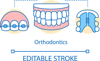 Orthodontics linear icon Royalty Free Vector Image
