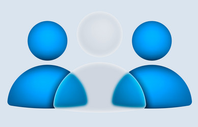 User gradient blur button with glassmorphism 3d vector