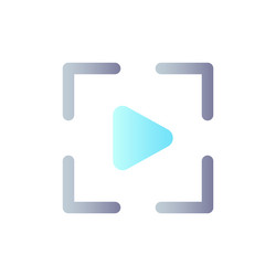 Video mode flat gradient color ui icon vector