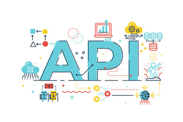 API Application Interface vector image