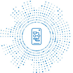 blue line algorithm icon isolated on white vector image