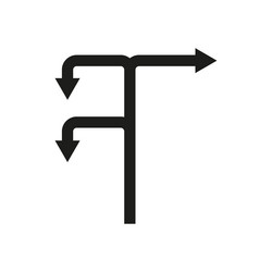 direction arrows icon navigation element multiple vector image