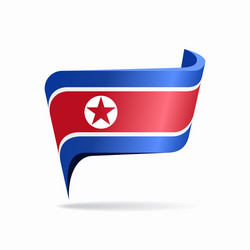 North Korea Flag Pointer Map vector image