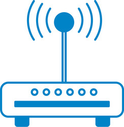 silhouette router wifi connection network vector image