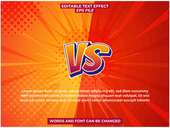 vs text effect font editable typography 3d vector image