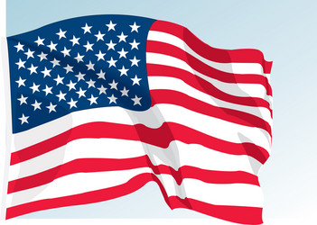 Waving American Flag Royalty Free Vector Image