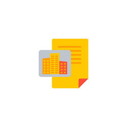building project icon flat element vector image