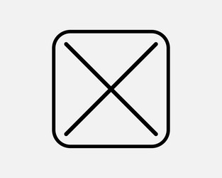 cross checkbox line icon vector image