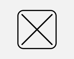 cross checkbox line icon vector