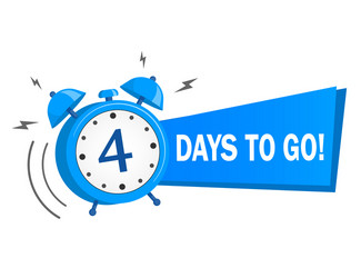 Four days to go stock vector