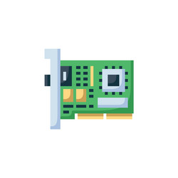 Network card icon computer component flat vector