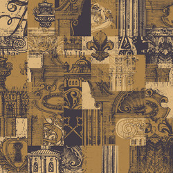 seamless pattern on the theme of old architecture vector image