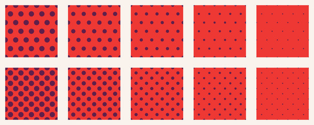 set polka dots seamless pattern simple background vector image