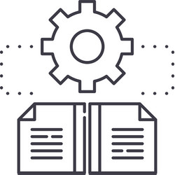 data integration icon linear isolated vector image