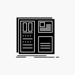 design grid interface layout ui glyph icon vector image