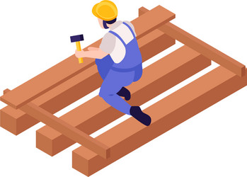 Isometric fitter icon vector