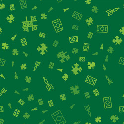 set line tic tac toe game dart arrow and hockey vector image