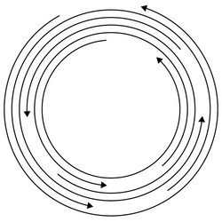 Circular arrows - random concentric circles vector