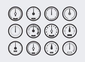 Display with measurement scale and arrow icon vector