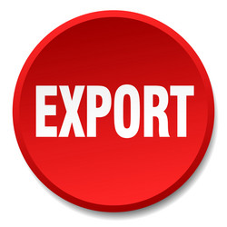 export red round flat isolated push button vector image