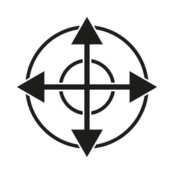 navigation icon four arrows in a circle vector image