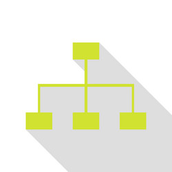 site map sign pear icon with flat style shadow vector image