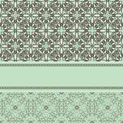 vintage pattern with frame for your text vector image