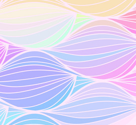 Wave background of doodle hand drawn lines vector