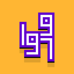 year 1997 text with 3d isometric effect vector image