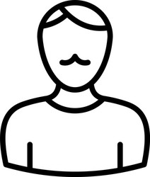 Young man icon which can easily modify vector