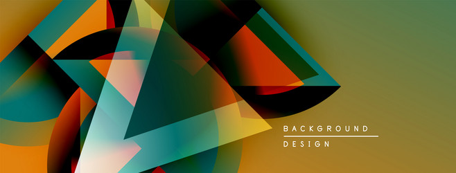 abstract geometric shapes overlap creating vector image