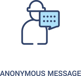 Anonymous message concept 2 colored icon simple vector