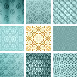 Damask Pattern Set vector image